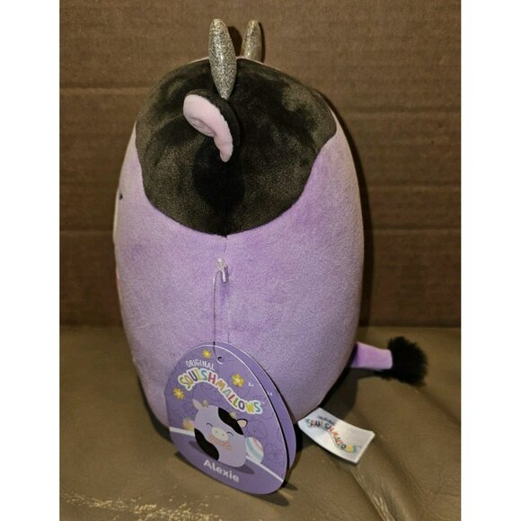 Squishmallow 12 inch Easter 2025 Alexie the Cow with Bowtie RARE SIZE Plush NEW - Picture 4 of 5